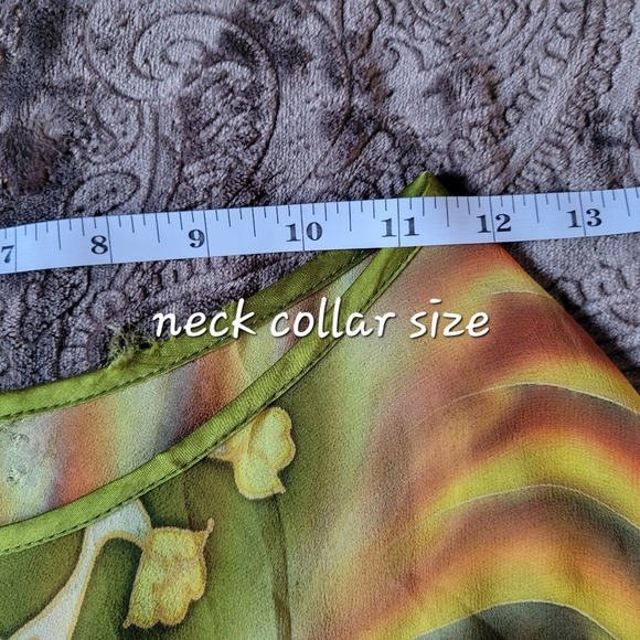 *SOLD* 2 PIECE Beautiful 100% silk poncho Mustard Yellow Shrug/kimono 2X-3X - Picture 14 of 15